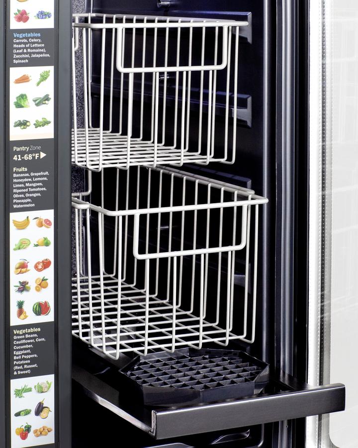 24" Built-in Dual-zone Produce Refrigerator, ADA Compliant