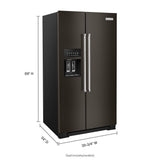 24.8 cu ft. Side-by-Side Refrigerator with Exterior Ice and Water and PrintShield™ Finish