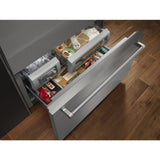 20.9 Cu. Ft. 36" Width Built-In Stainless Bottom Mount Refrigerator with Platinum Interior Design