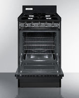 20" Wide Gas Range, Open Burners