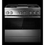 NOIR™ 36" Dual-Fuel Professional-Style Range with Chrome-Infused Griddle and Steam Assist