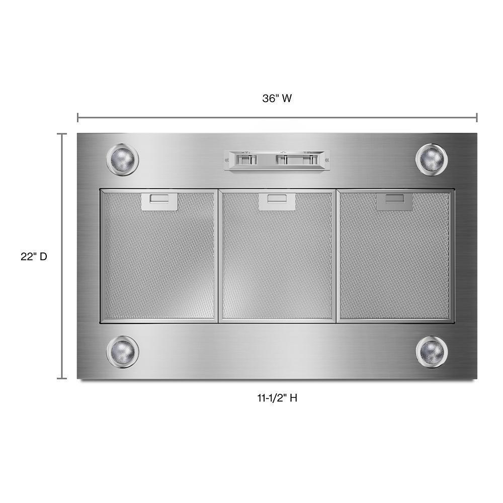 36" 585 or 1170 CFM Motor Class Custom Hood Liner