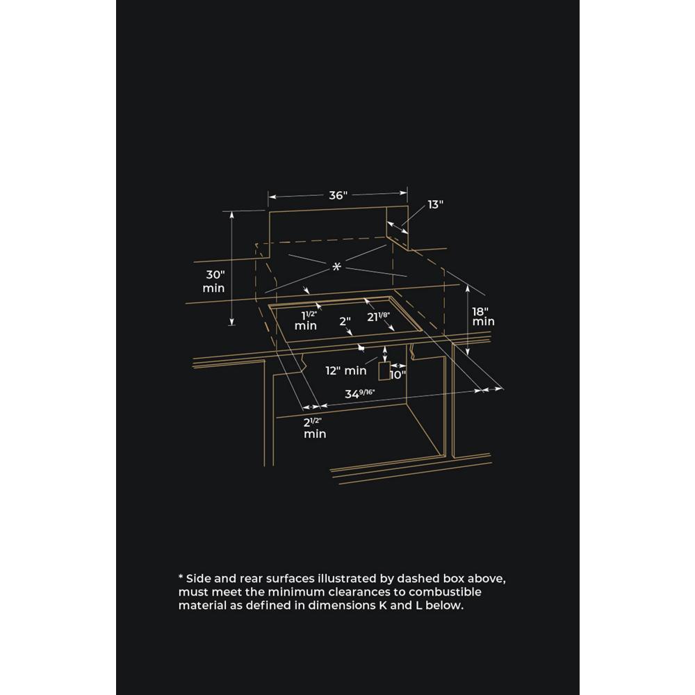 Black Floating Glass 36" JX3™ Electric Downdraft Cooktop