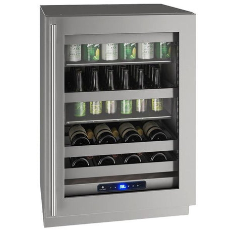 Hbv524 24" Beverage Center With Stainless Frame Finish and Right-hand Hinge Door Swing and Lock (115 V/60 Hz)