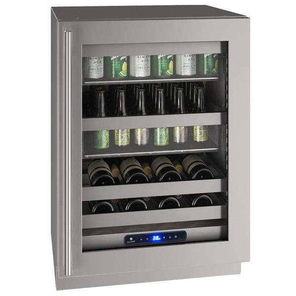 Hbv524 24" Beverage Center With Stainless Frame Finish and Left-hand Hinge Door Swing and Lock (115 V/60 Hz)