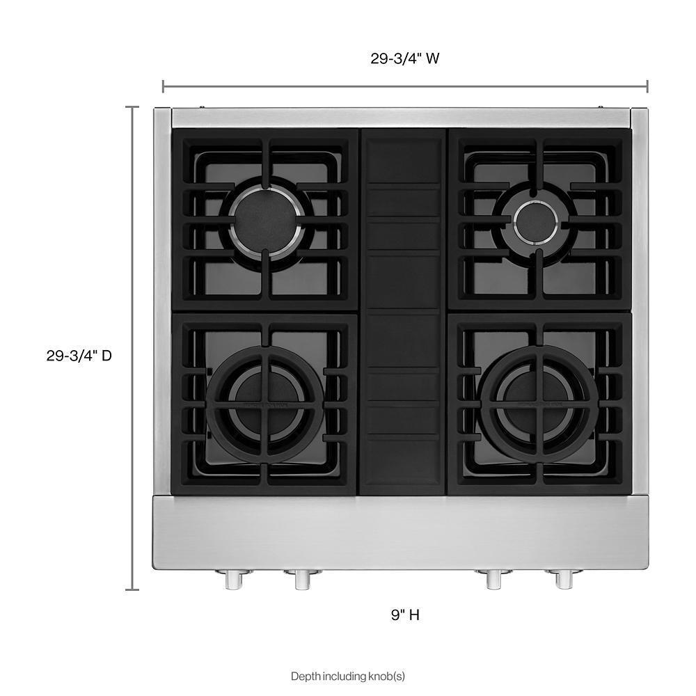 KitchenAid® 30'' 4-Burner Commercial-Style Gas Rangetop