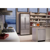 20.8 Cu. Ft. 36" Width Built In Stainless Steel French Door Refrigerator with Platinum Interior Design