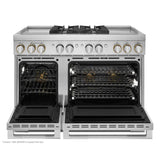 RISE™ 48" Dual-Fuel Professional Range with Dual Chrome-Infused Griddles