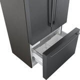 800 Series French Door Bottom Mount Refrigerator 36" Black Stainless Steel