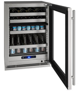 Hbd524 24" Dual-zone Beverage Center With Stainless Frame Finish and Field Reversible Door Swing (115 V/60 Hz)