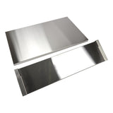 Stainless Steel Backsplash with Dual Position Shelf