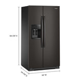 36-inch Wide Side-by-Side Refrigerator - 28 cu. ft.