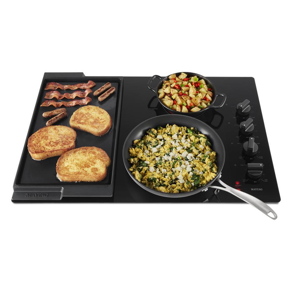 30-Inch Electric Cooktop with Reversible Grill and Griddle