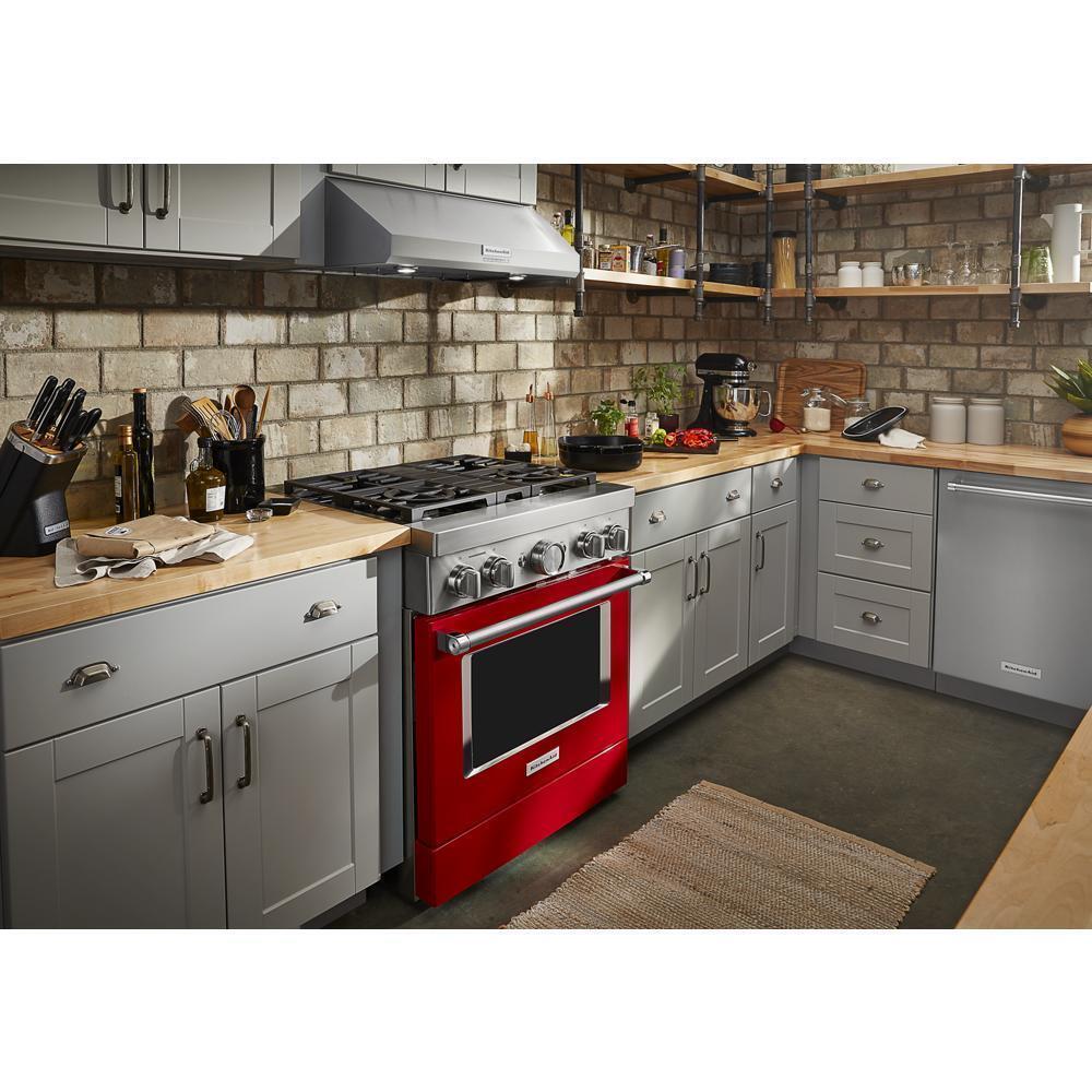 KitchenAid® 30'' Smart Commercial-Style Dual Fuel Range with 4 Burners