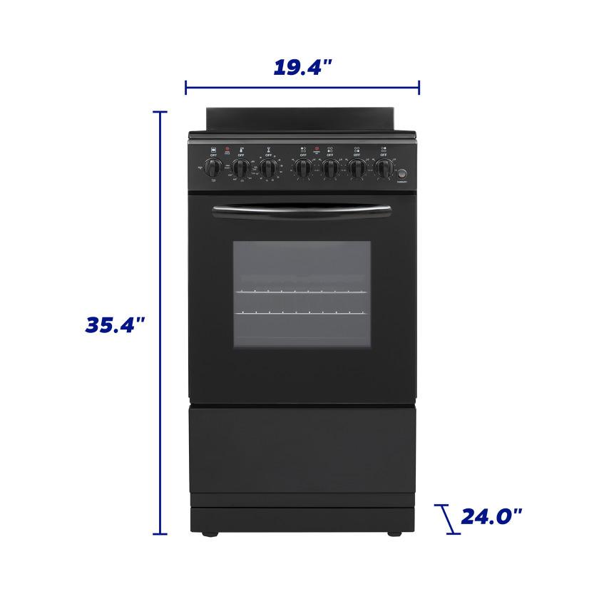 Element Electronics 20" Electric Range (EER204MSCB)