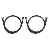 4' Black Washer Inlet Hoses 1050 PSI - 2 Pack