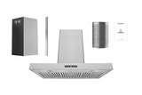 Hauslane  30 in. Convertible Island Range Hood with Dual Controls, LED, Baffle Filter in Stainless Steel