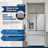 Sharp French 4-Door Counter-Depth Refrigerator with Water Dispenser