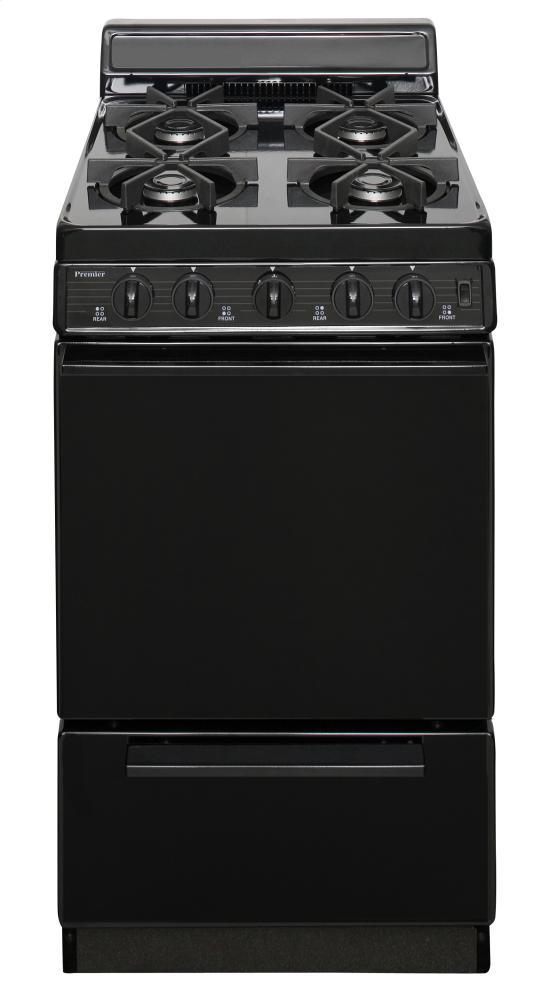 20 in. Freestanding Sealed Burner Gas Range in Black