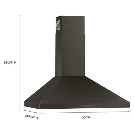 30" Chimney Wall Mount Range Hood with Dishwasher-Safe Grease Filters