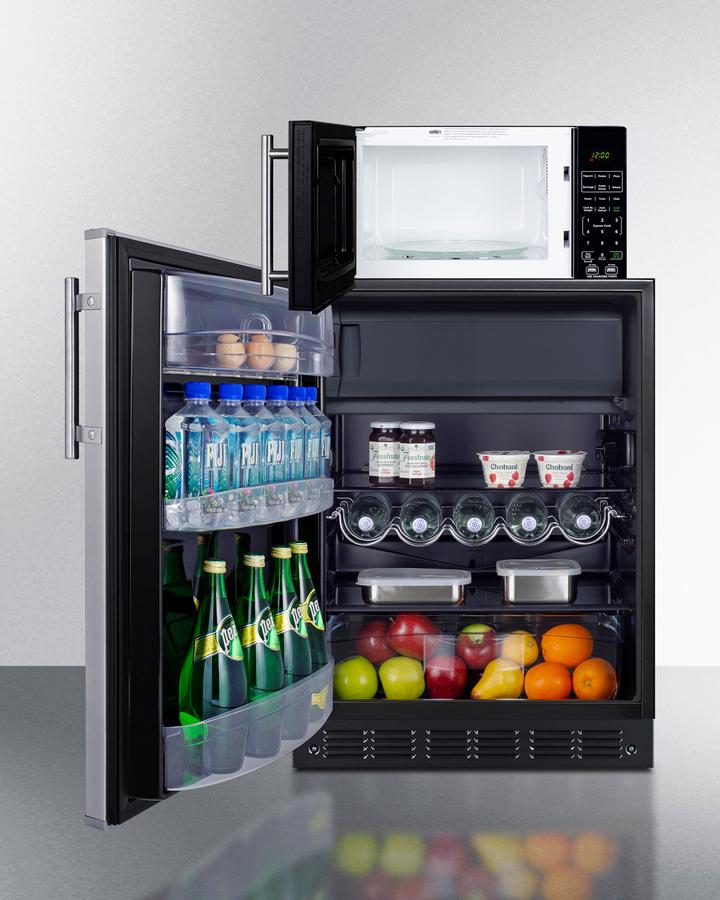 Microwave/refrigerator-freezer Combination With Allocator