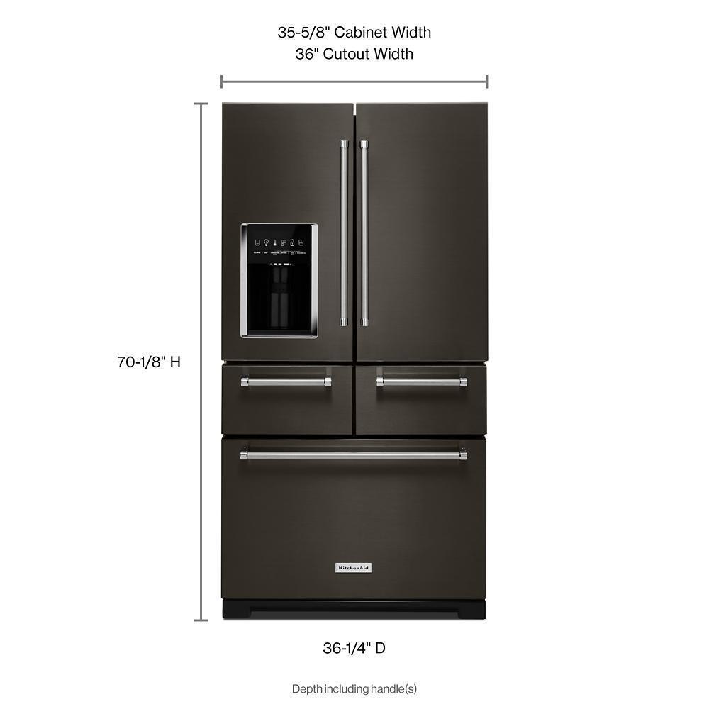 25.8 Cu. Ft. 36" Multi-Door Freestanding Refrigerator with Platinum Interior Design and PrintShield™ Finish