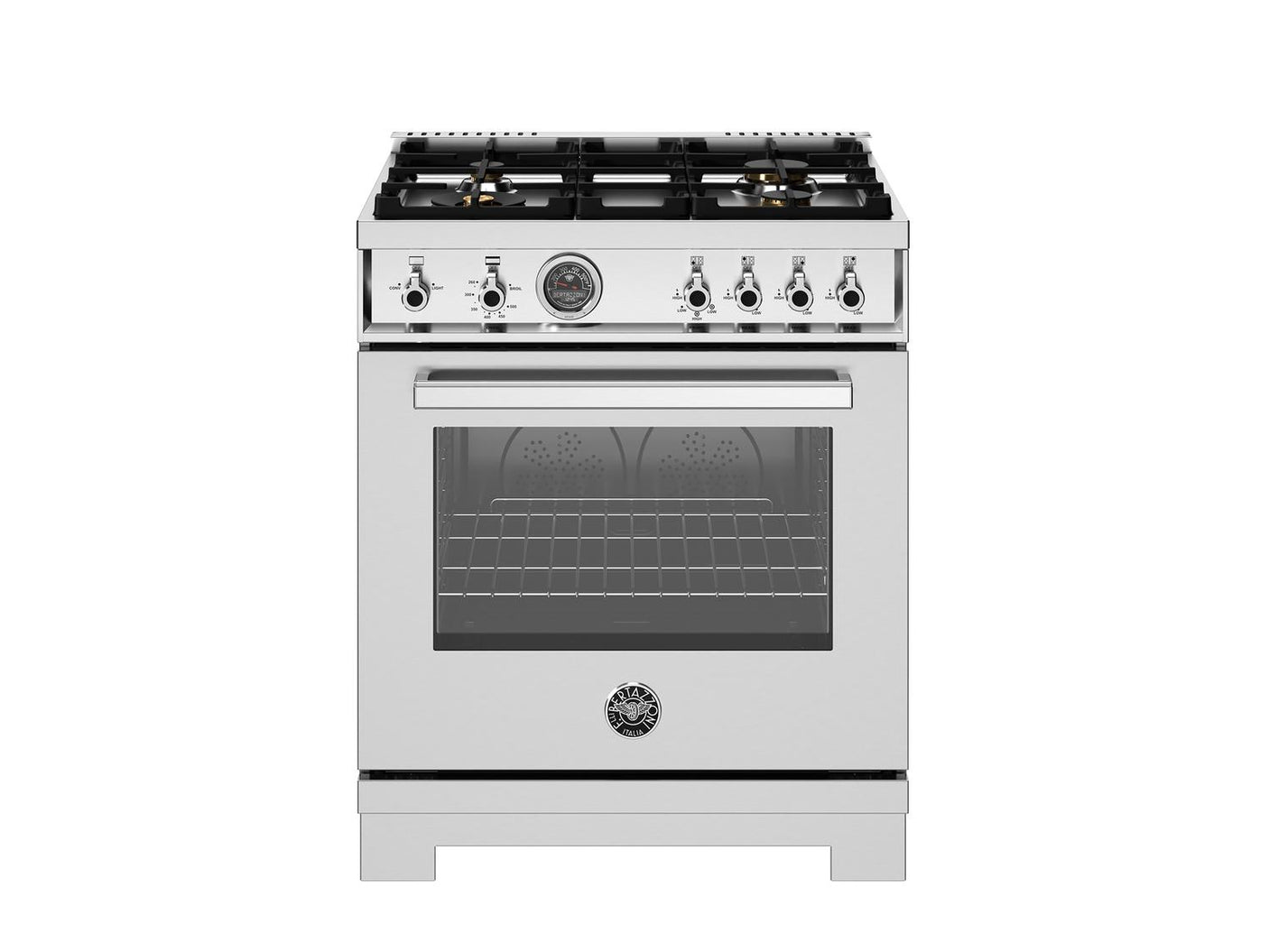 30 inch All Gas Range, 4 Brass Burners Stainless Steel