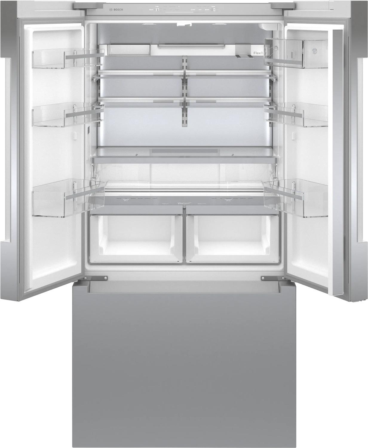 800 Series French Door Bottom Mount Refrigerator 36" Stainless steel (with anti-fingerprint)