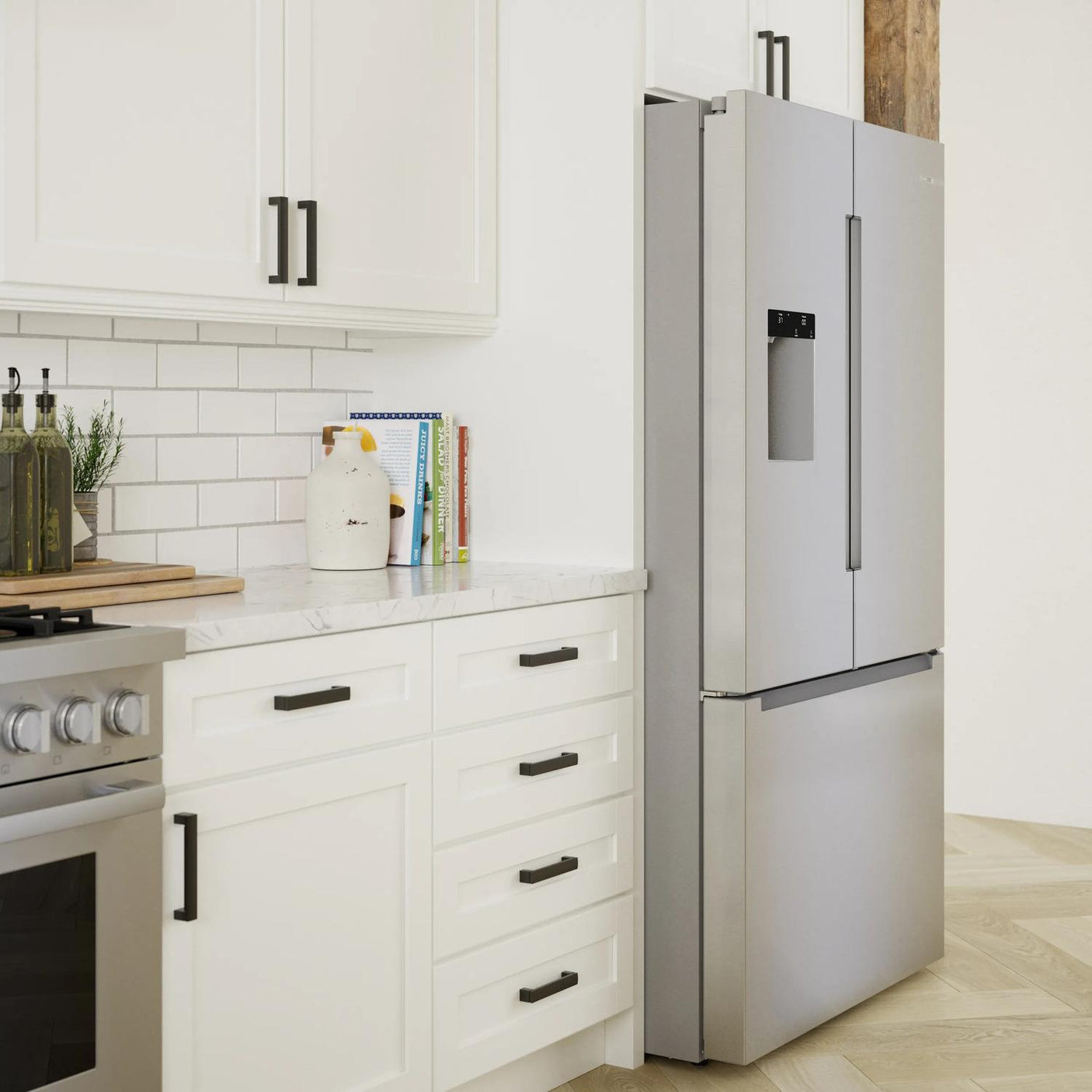 100 Series French Door Bottom Mount Refrigerator 36" Stainless steel (with anti-fingerprint)