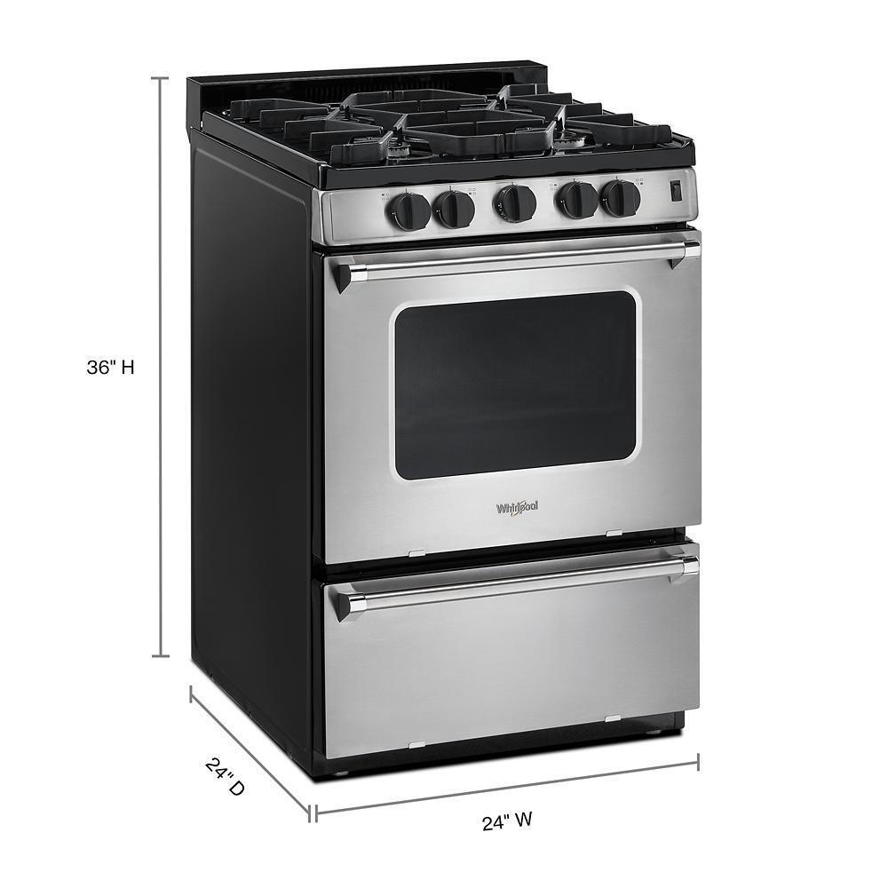 24-inch Freestanding Gas Range with Sealed Burners