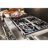 KitchenAid® 48'' Smart Commercial-Style Dual Fuel Range with Griddle