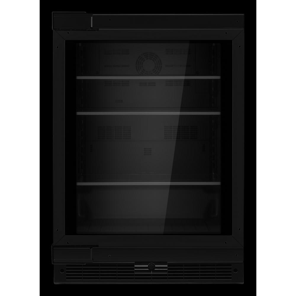 Panel-Ready 24" Under Counter Glass Door Refrigerator, Left Swing