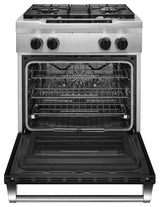 30'' 4-Burner Dual Fuel Freestanding Range, Commercial-Style Imperial Black