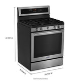 30-Inch Wide Gas Range With True Convection And Power Preheat - 5.8 Cu. Ft.