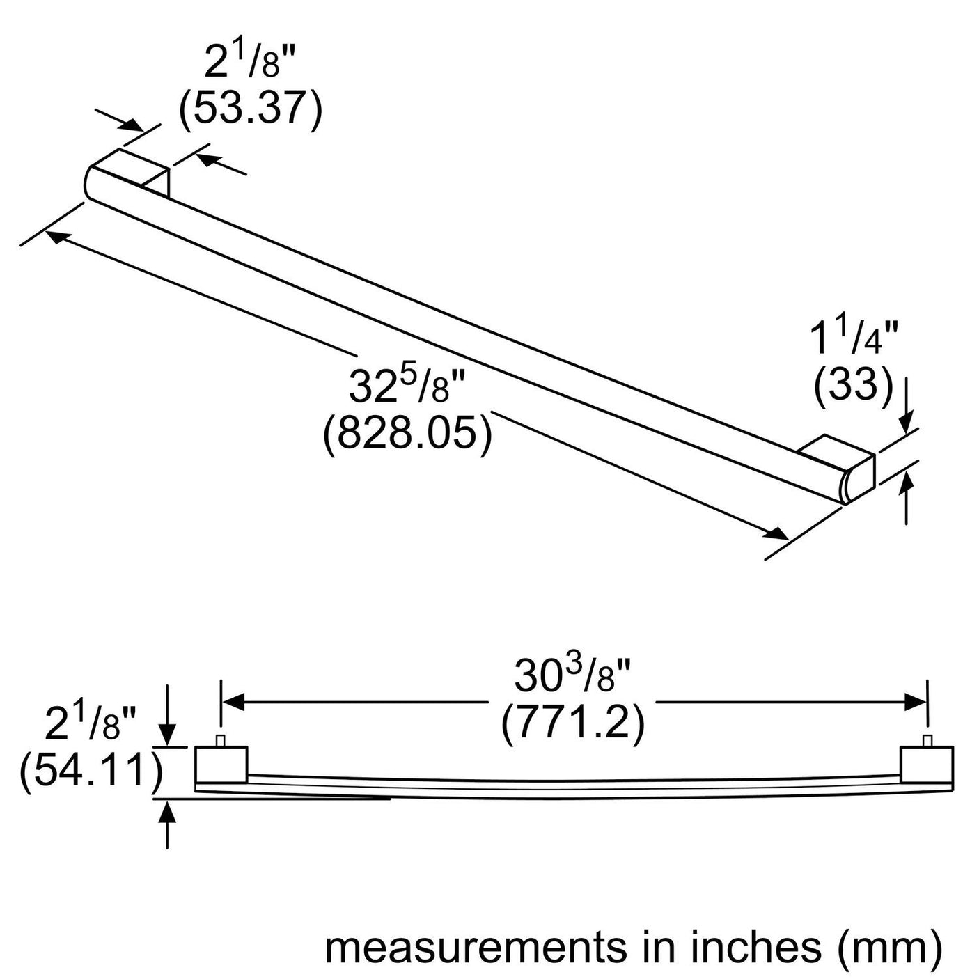 36" Handle for Single Door Refrigeration