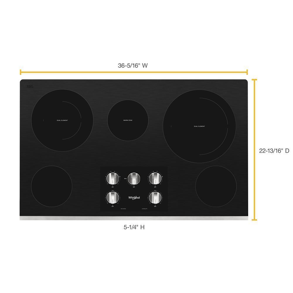 36-inch Electric Ceramic Glass Cooktop with Two Dual Radiant Elements