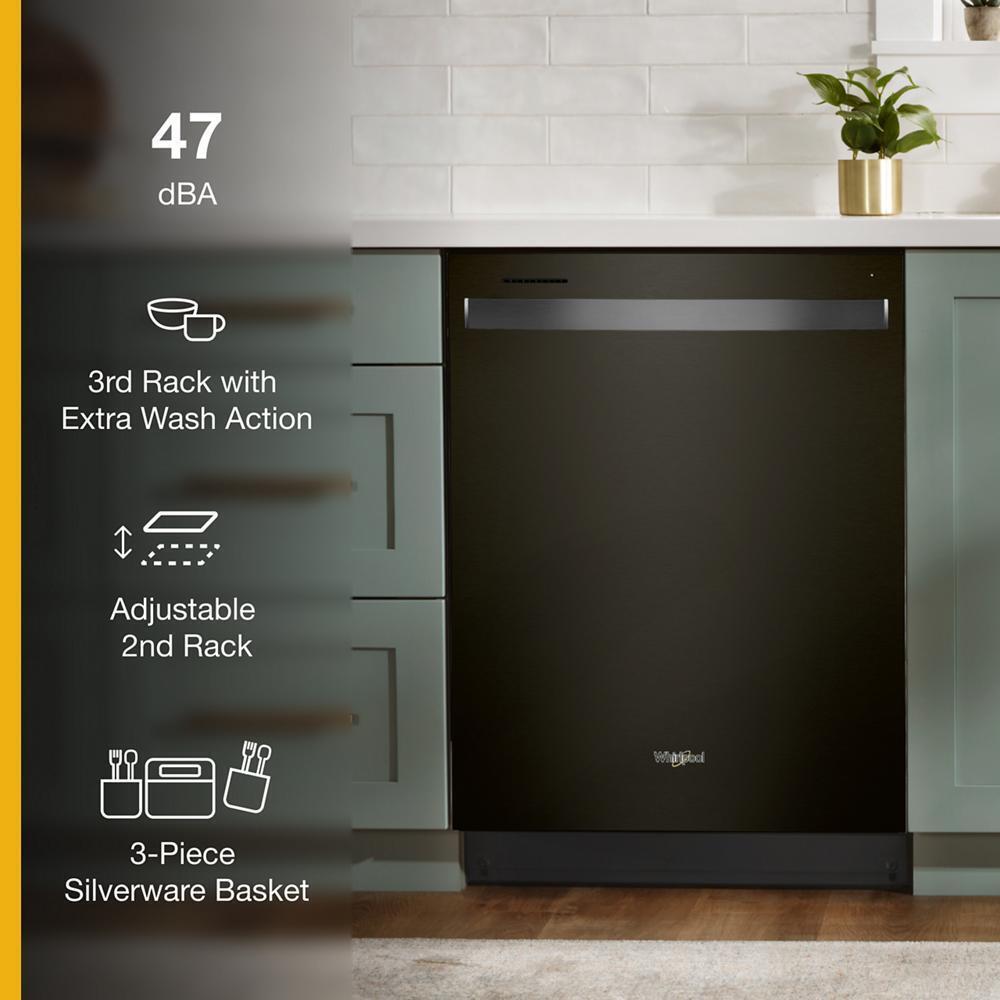 Fingerprint Resistant Dishwasher with 3rd Rack & Large Capacity