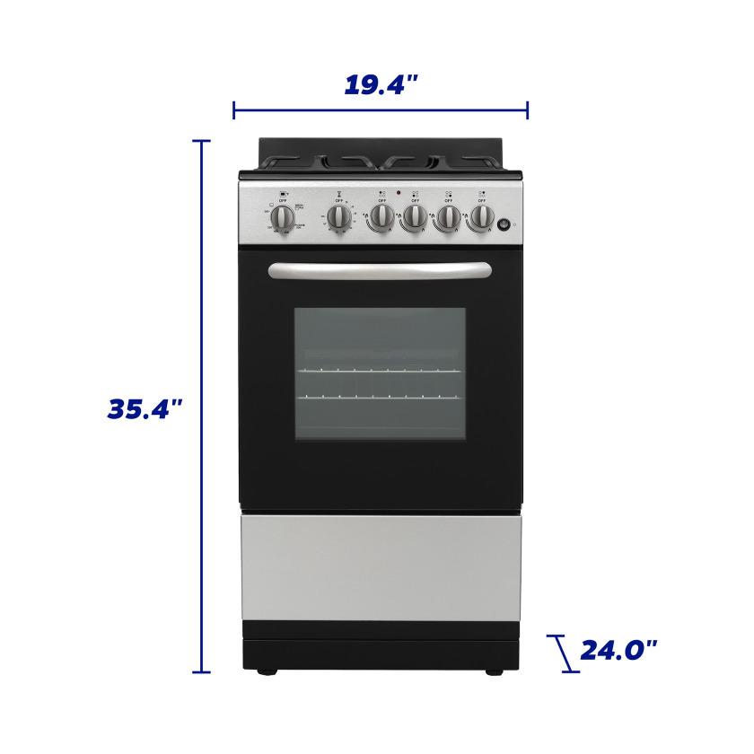 Element Electronics 20" Gas Range (EGR204MCCS)