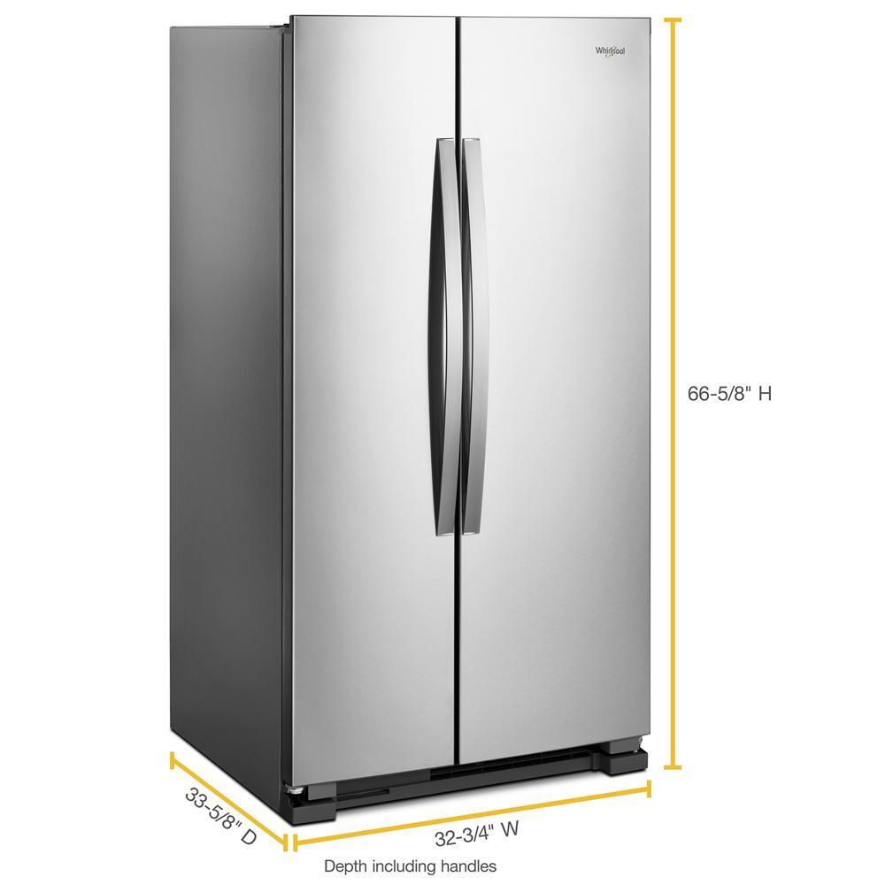 33-inch Wide Side-by-Side Refrigerator - 22 cu. ft.