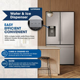 Sharp French 3-Door Refrigerator with Water Dispenser