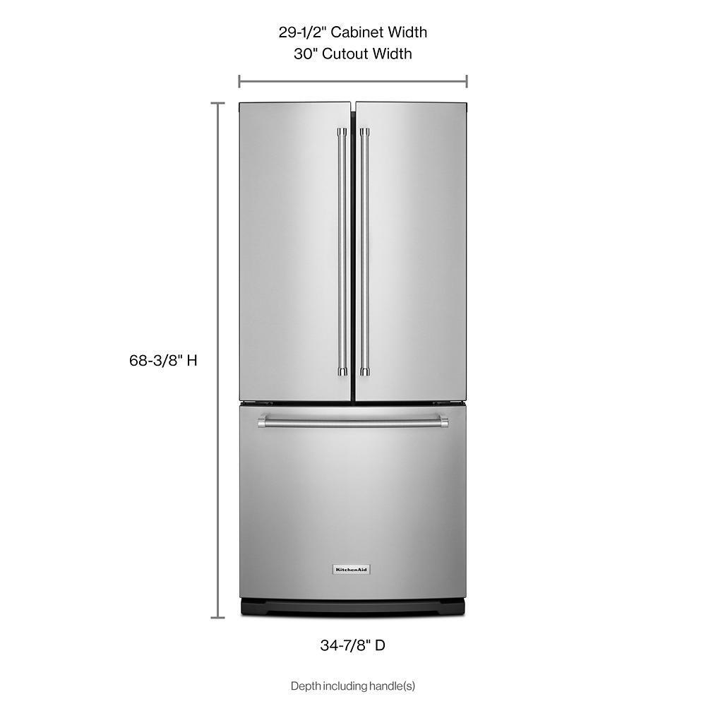 20 cu. Ft. 30-Inch Width Standard Depth French Door Refrigerator with Interior Dispense