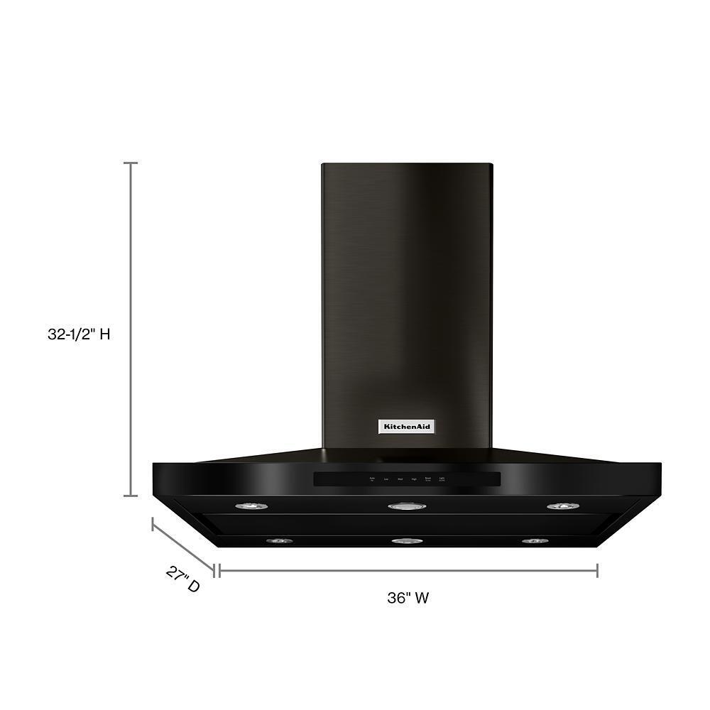 36" Island-Mount, 3-Speed Canopy Hood