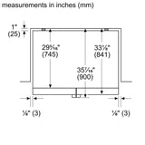 500 Series French Door Bottom Mount Refrigerator 36" Stainless steel (with anti-fingerprint)