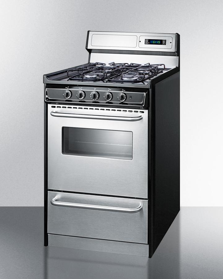 20" Wide Gas Range, Sealed Burners