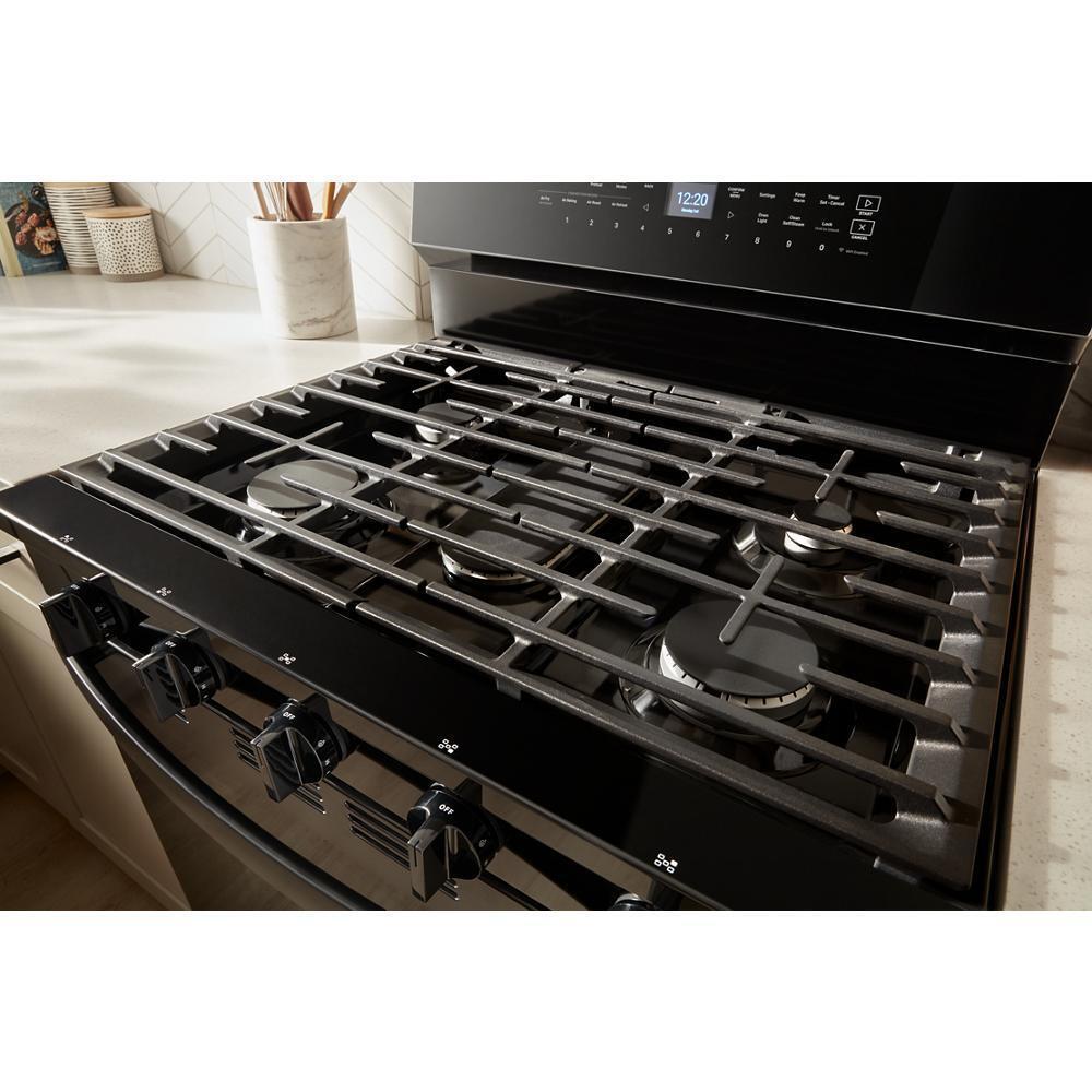 30-inch Smart Gas Range with Air Cooking Technology, No Preheat Air Fry, Steam/Self Clean and High Speed Preheat