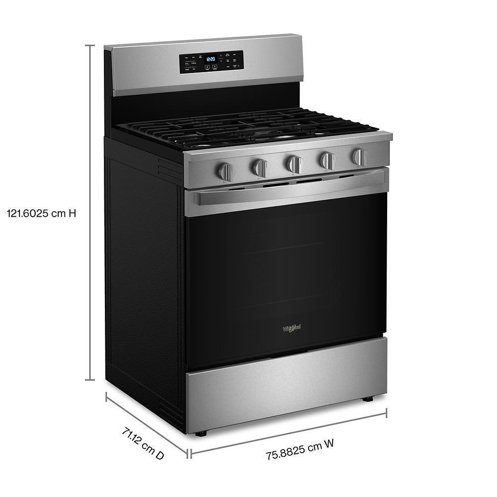 30-inch Gas Range with Air Cooking Technology, No Preheat Air Fry and Air Baking and Self Clean