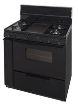 36 in. Freestanding Battery-Generated Spark Ignition Gas Range in Black