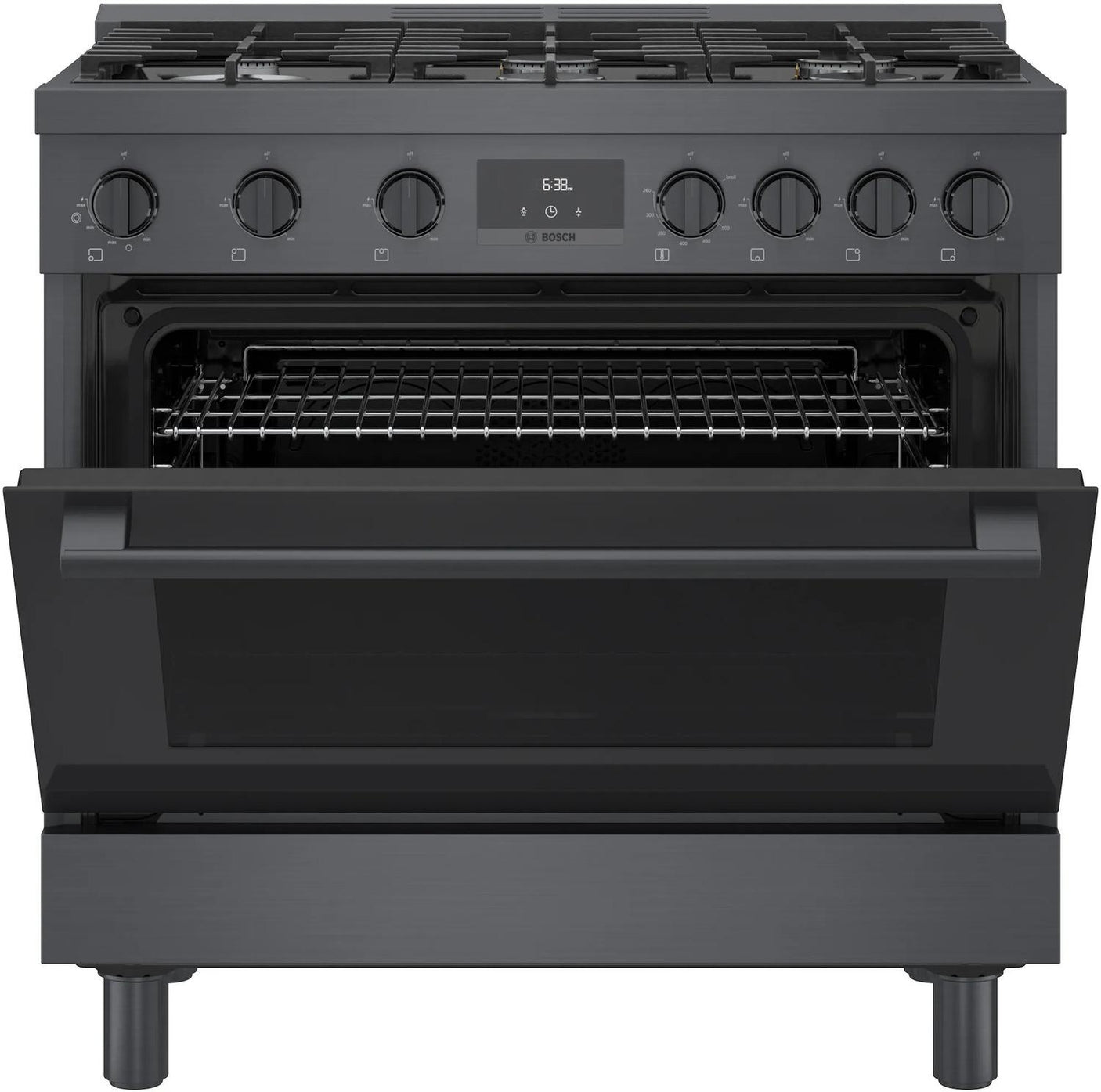 800 Series Gas Freestanding Range 36" Black Stainless Steel