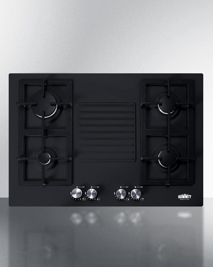 30" Wide 4-burner Gas Cooktop