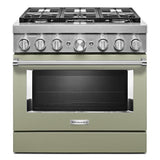 KitchenAid® 36'' Smart Commercial-Style Dual Fuel Range with 6 Burners